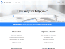 Tablet Screenshot of help.nirvanahq.com
